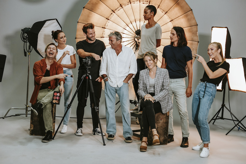 Portrait of a shoot production team