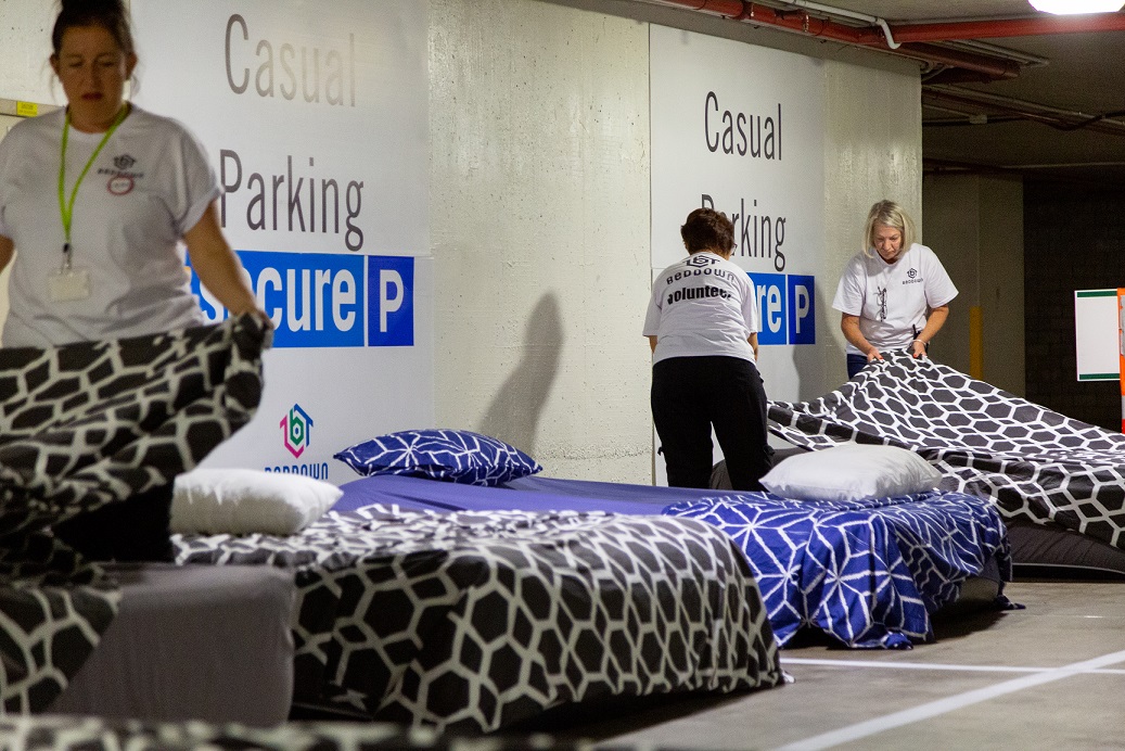 Beddown volunteers in Brisbane