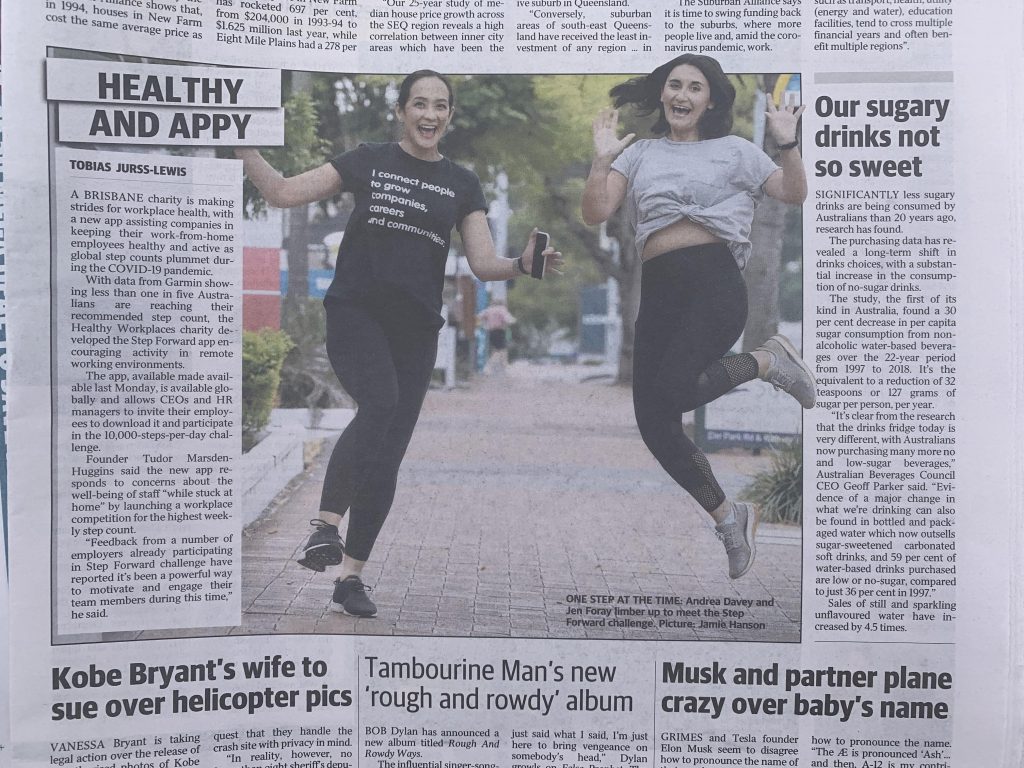 Step Forward news article in Sunday Mail